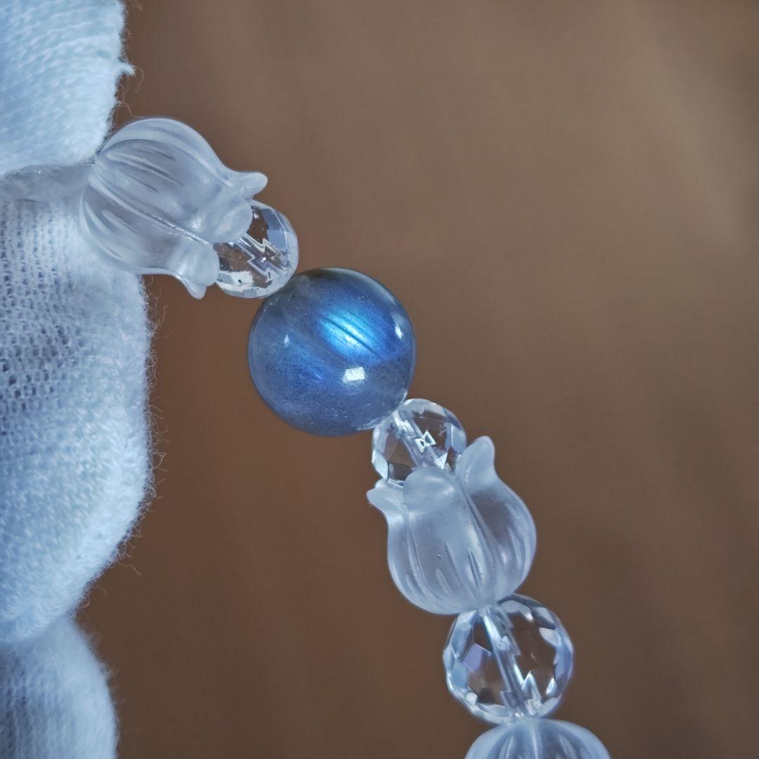 新作♡ラブラドライト✩水晶すずらん✩水晶