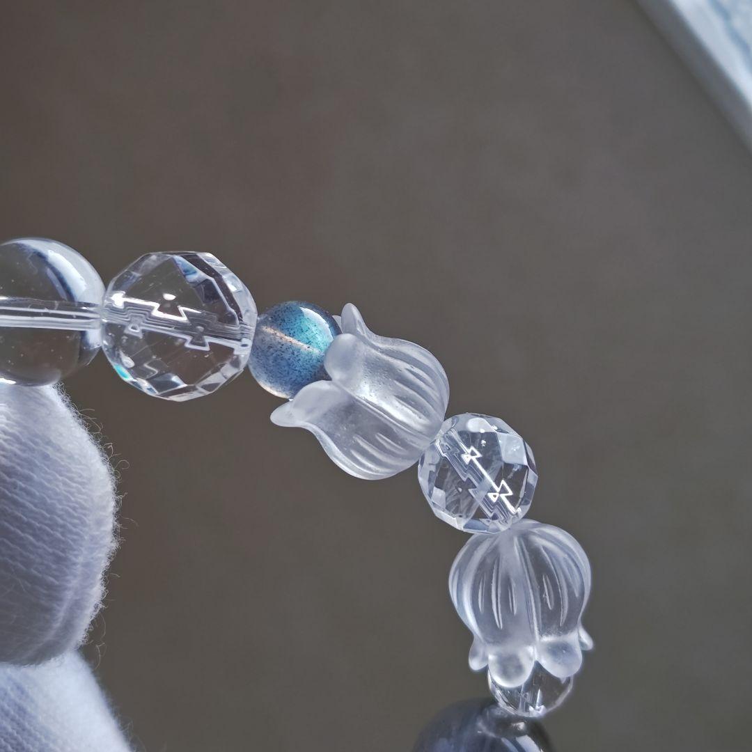新作♡ラブラドライト✩水晶すずらん✩水晶