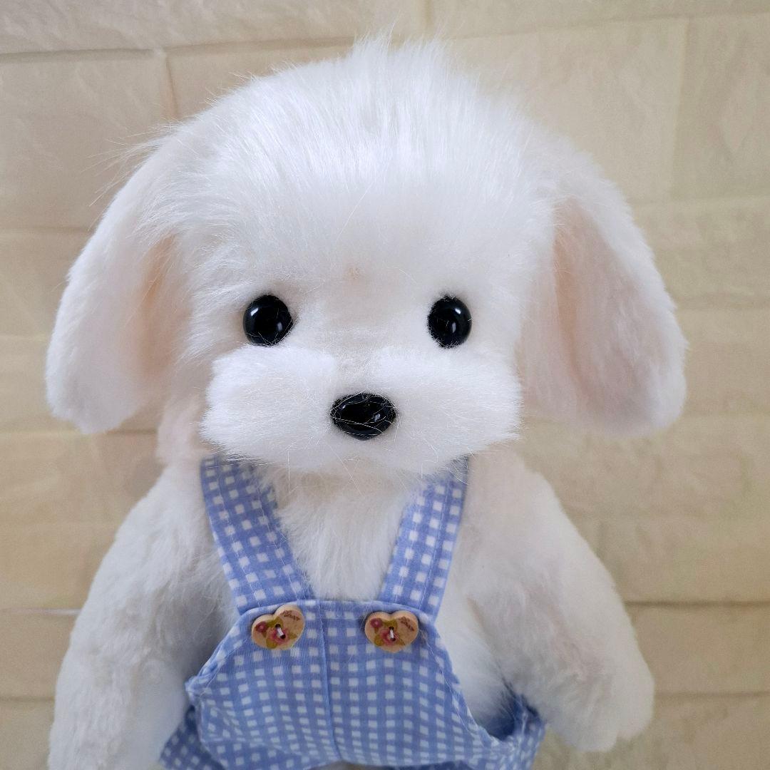 28.ぬいぐるみ、テディマルチーズ、犬ハンドメイド、オリジナル、サロペット、特大