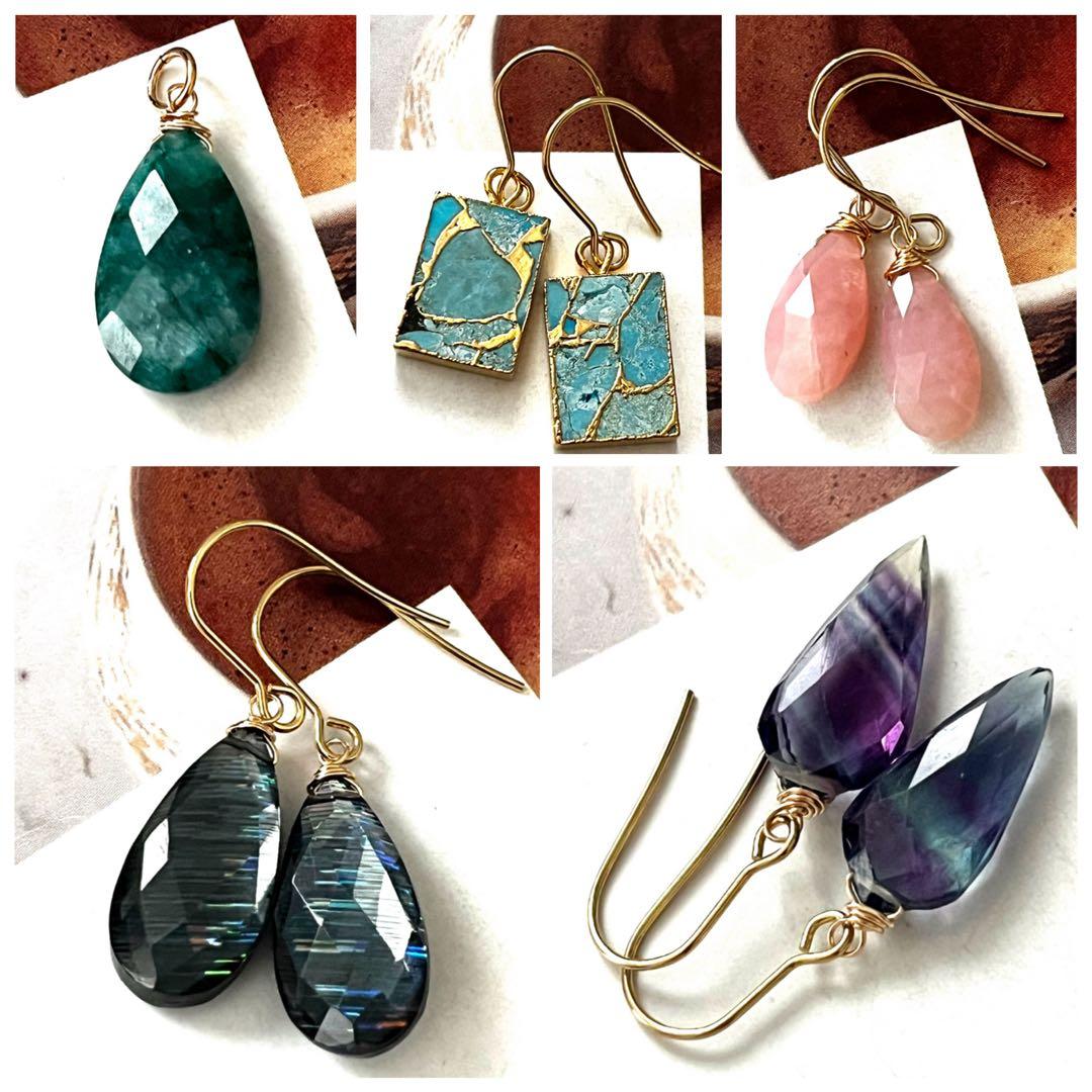 ダンゴ☺︎ 1点作品☆大粒レインボームーンストーン14kgfネックレストップ