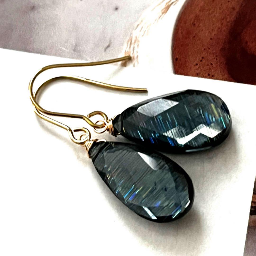 ダンゴ☺︎ 1点作品☆大粒レインボームーンストーン14kgfネックレストップ