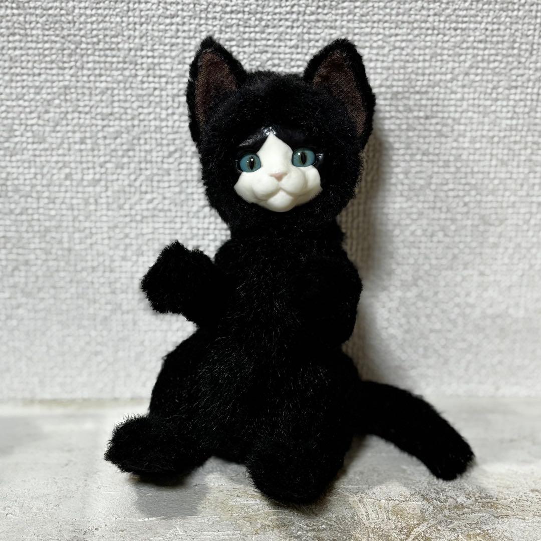 作家様　ハチワレ　アートドール　黒白　猫　テディベア　アンティーク　ブライス