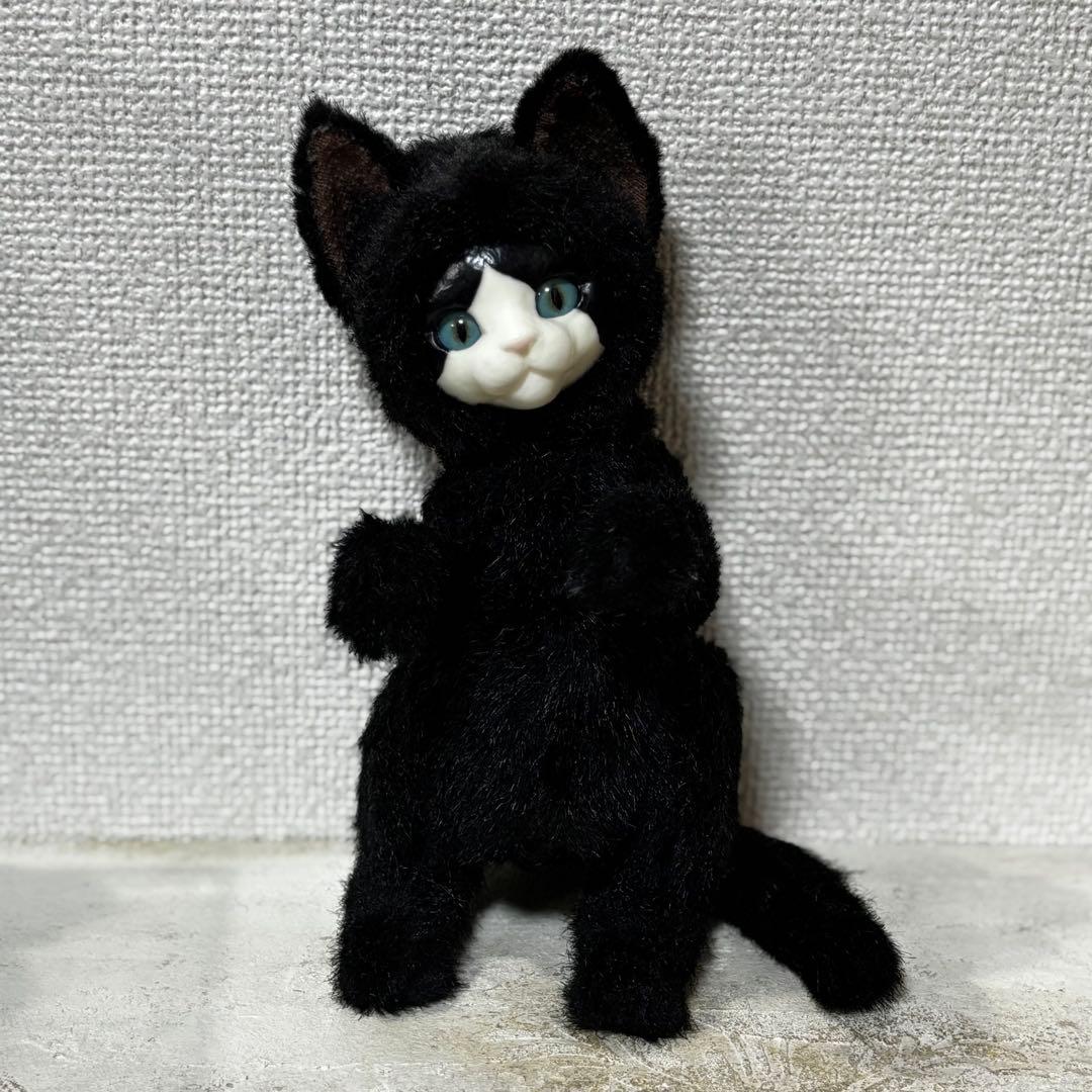 作家様　ハチワレ　アートドール　黒白　猫　テディベア　アンティーク　ブライス