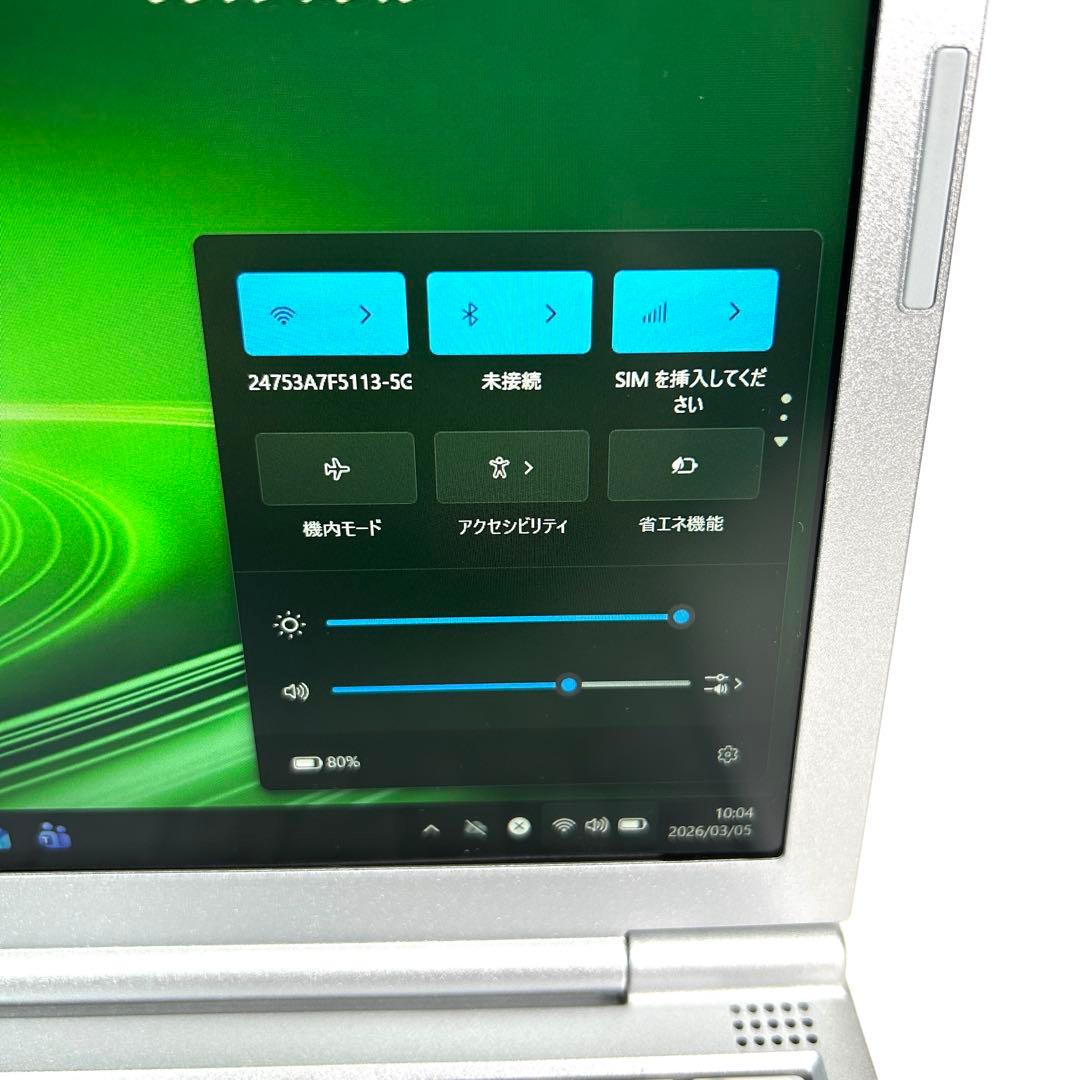 美品 Panasonic Let's note SV9 バッテリー超良好 LTE