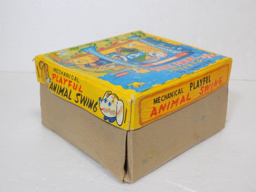 希少米屋ブリキ　ゼンマイ【PLAYFUL ANIMAL SWING】動作品