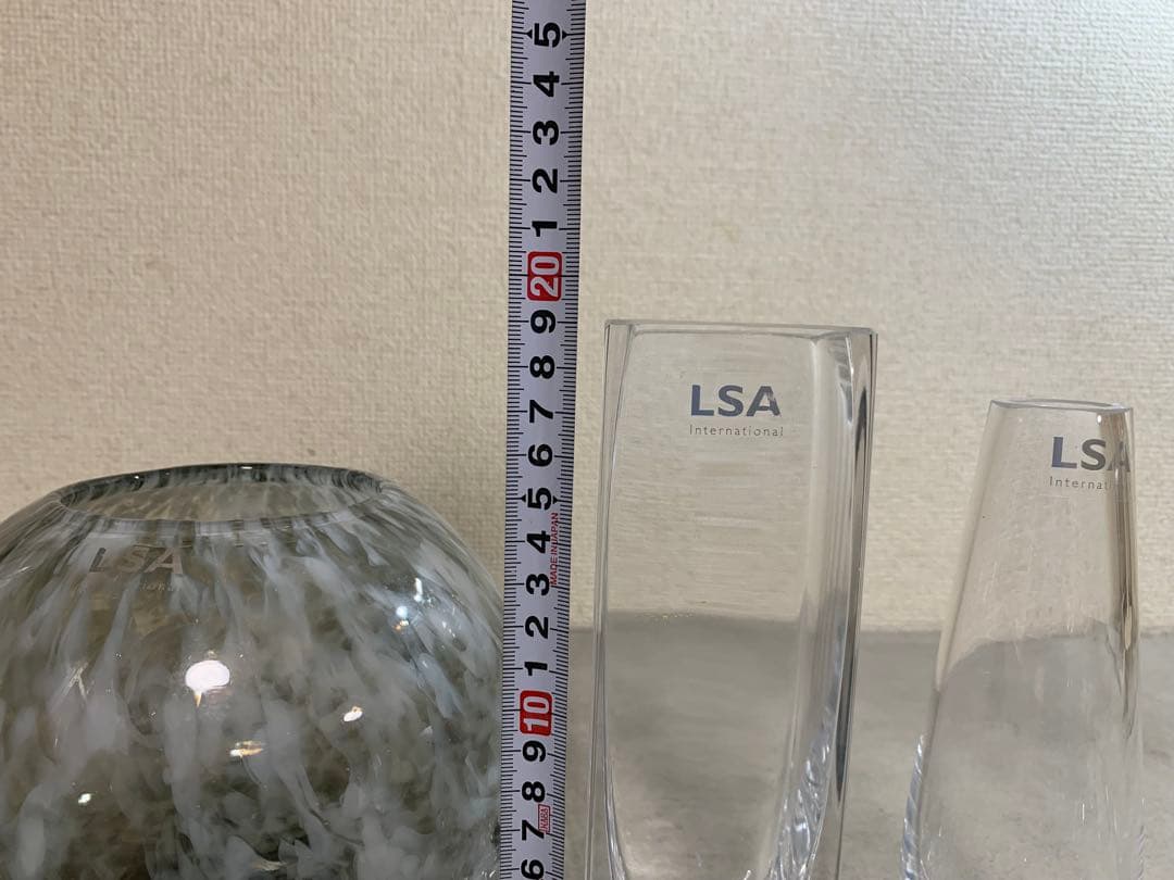 専用k0905-02★LSA handmade ガラス花瓶 球形 3点まとめて