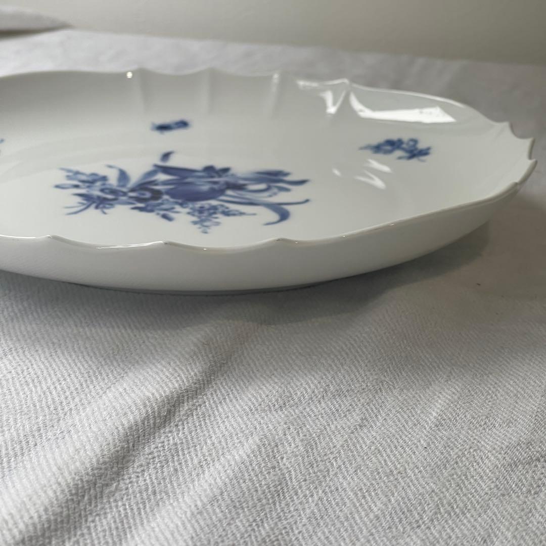 マイセン　青い花　Meissen 大皿　ブルーフラワー　28cm