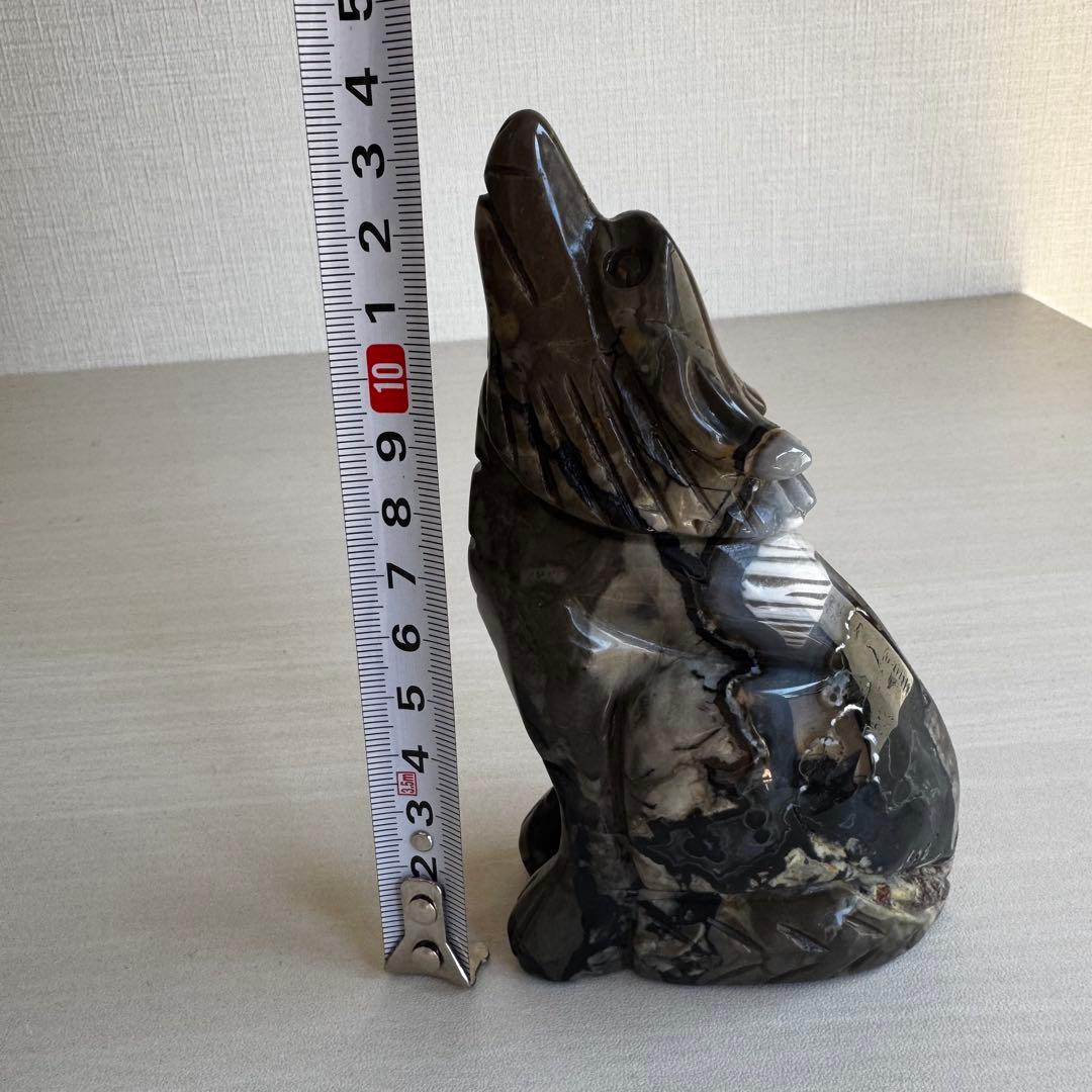 ボルケーノアゲート　狼　ウルフ　UV蛍光画像の通り