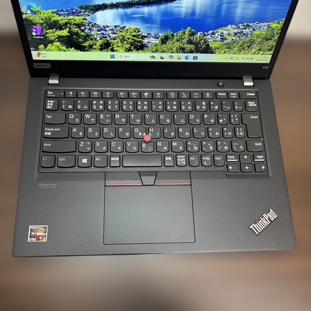 美品×超高性能！Ryzen 5 PRO 4650U搭載ThinkPad X13