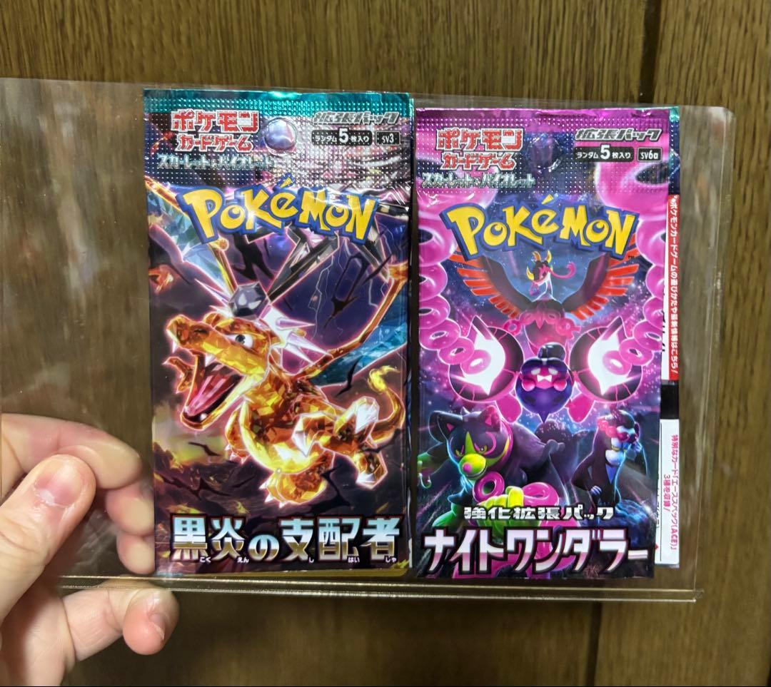 オーガポン、ピカチュウ、ぬいぐるみ、ポケカ複数枚(適当)