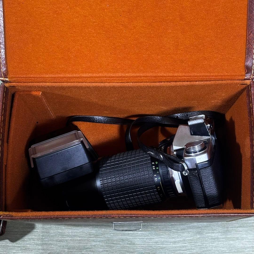 Olympus OM-1 フィルム一眼レフカメラ フラッシュ レザーケース付き