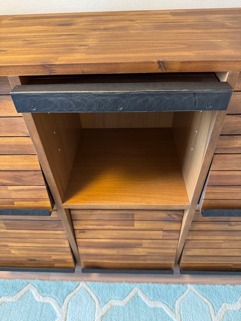 unico　SWELLA　スウェラ　レコードラック　アカシア材　W1190