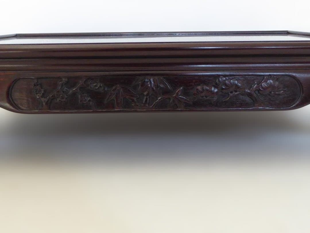 木製『高脚 花台』飾り台/置台/60×36×15/松 竹 梅 彫り/アイテム