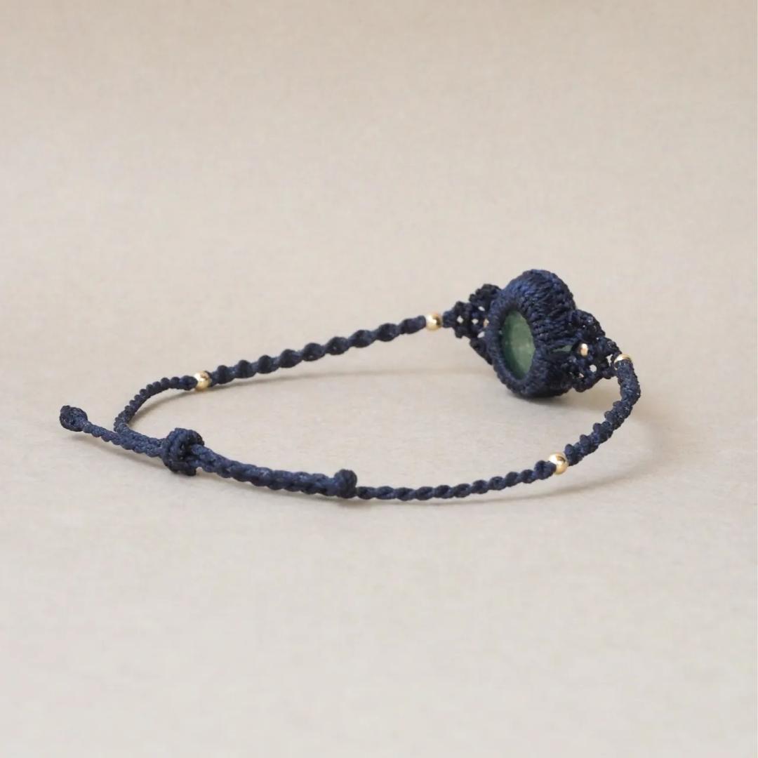 グリーンストロベリークォーツ マクラメ ブレスレット