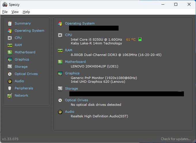 [ジャンク] X1 Carbon gen6 ( 八世i5/8G/スト無 ) B