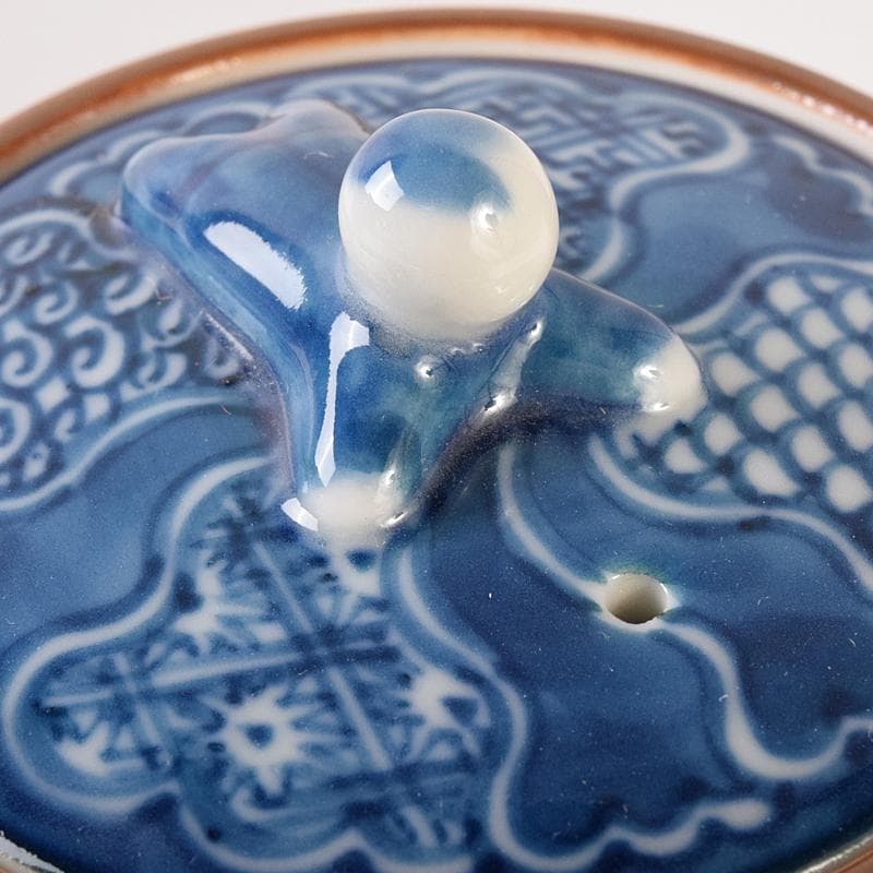 京焼　平安　加藤利昌作　祥瑞一閑人　茶器揃 　共箱　M　R8218