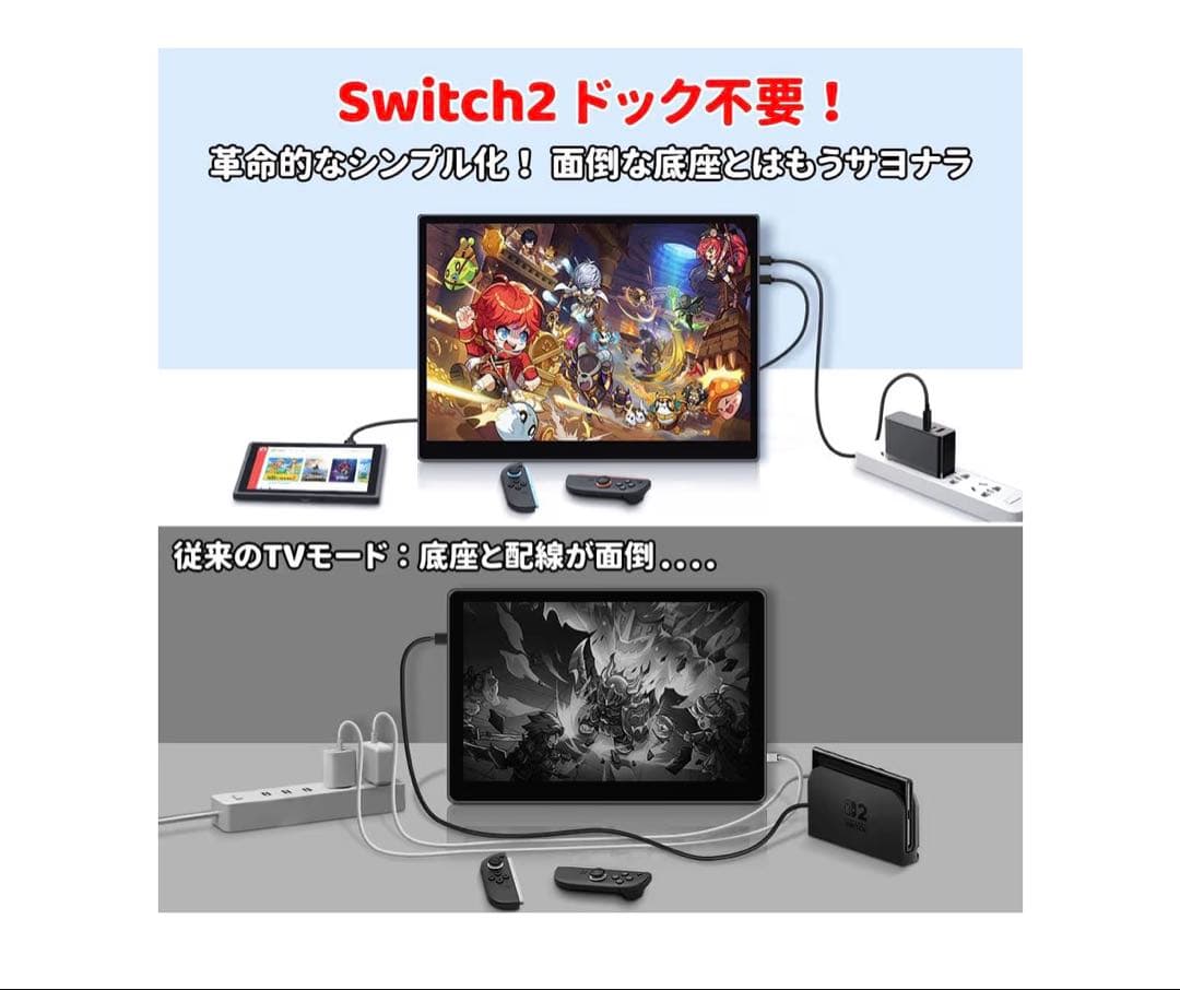 モバイルモニター 12.3インチ タッチパネル モバイルディスプレイ 薄型