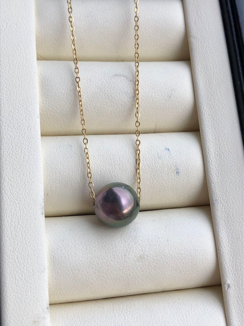 ピーコック　黒蝶真珠ネックレスPJ3