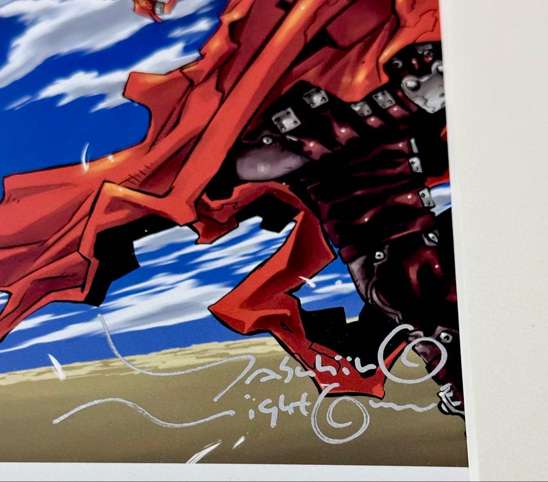 直筆サイン入り ミストグラフ 複製原画TRIGUN トライガンマキシマム