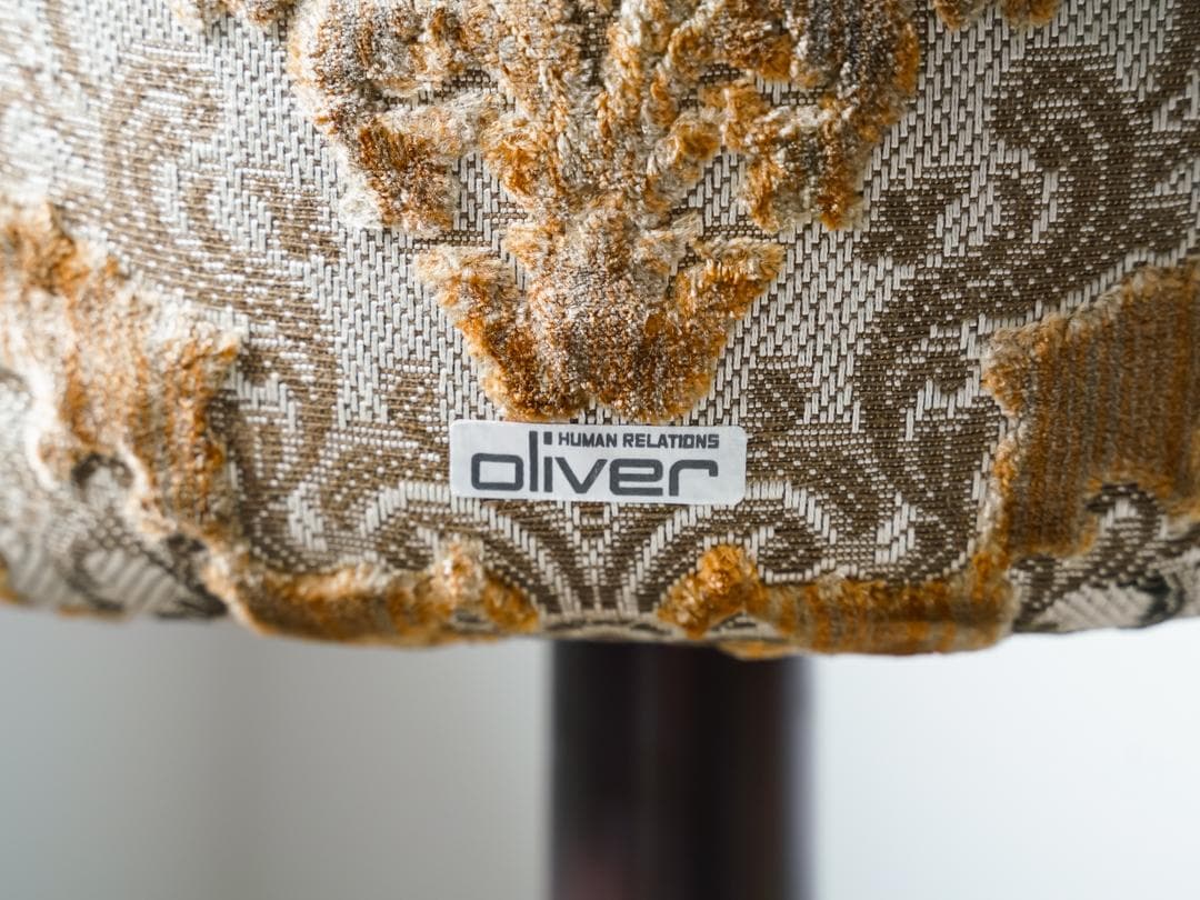 ヴィンテージ \"Oliver\" カフェチェア ダマスク ミッドセンチュリー