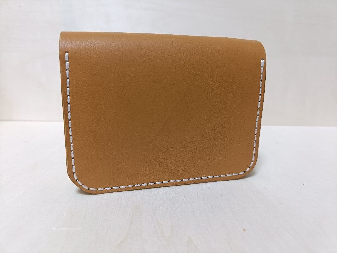 本革 ハンドメイド ミニ財布 コンパクトウォレット ケース付き
