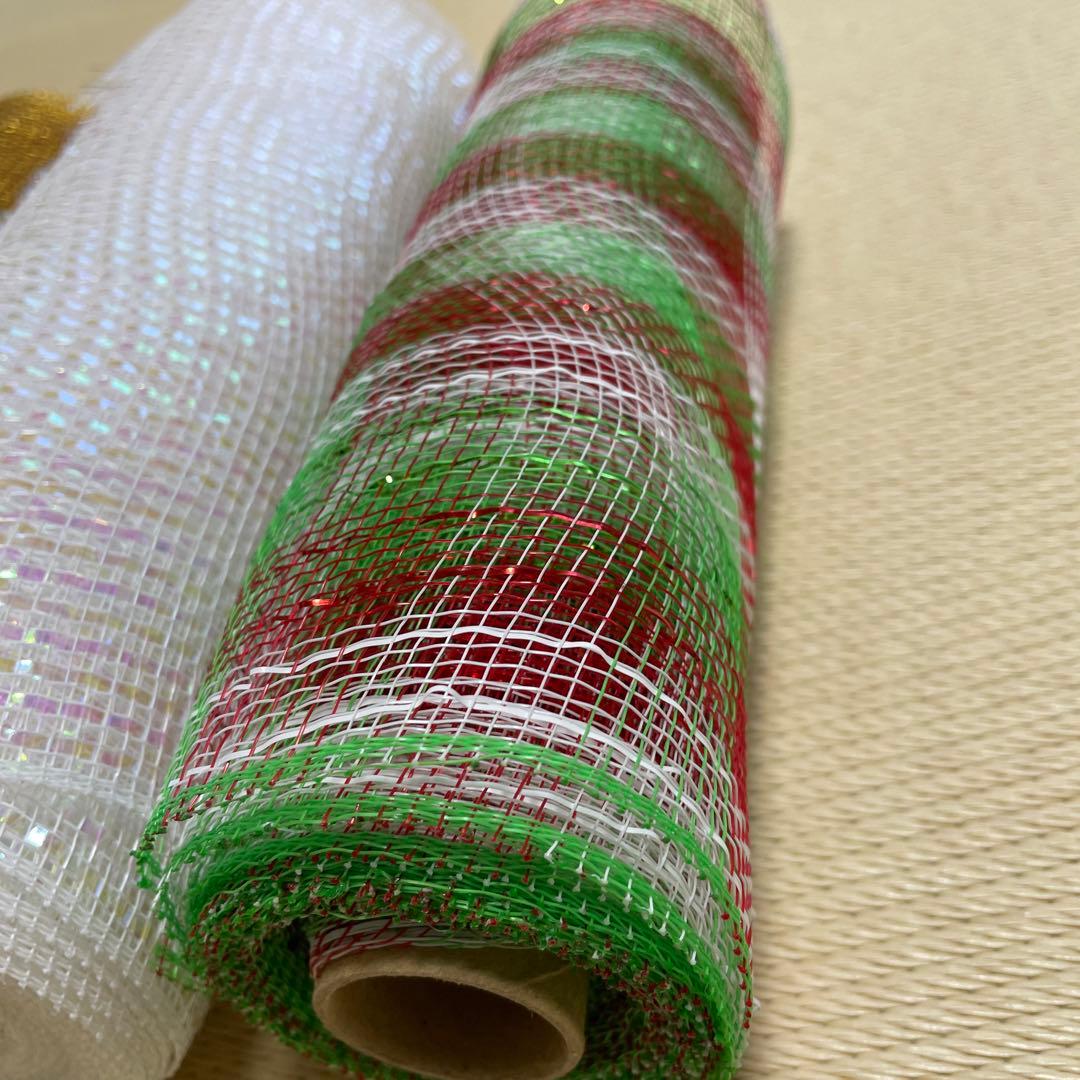大きい　メッシュリボン　ロール　まとめ売り
