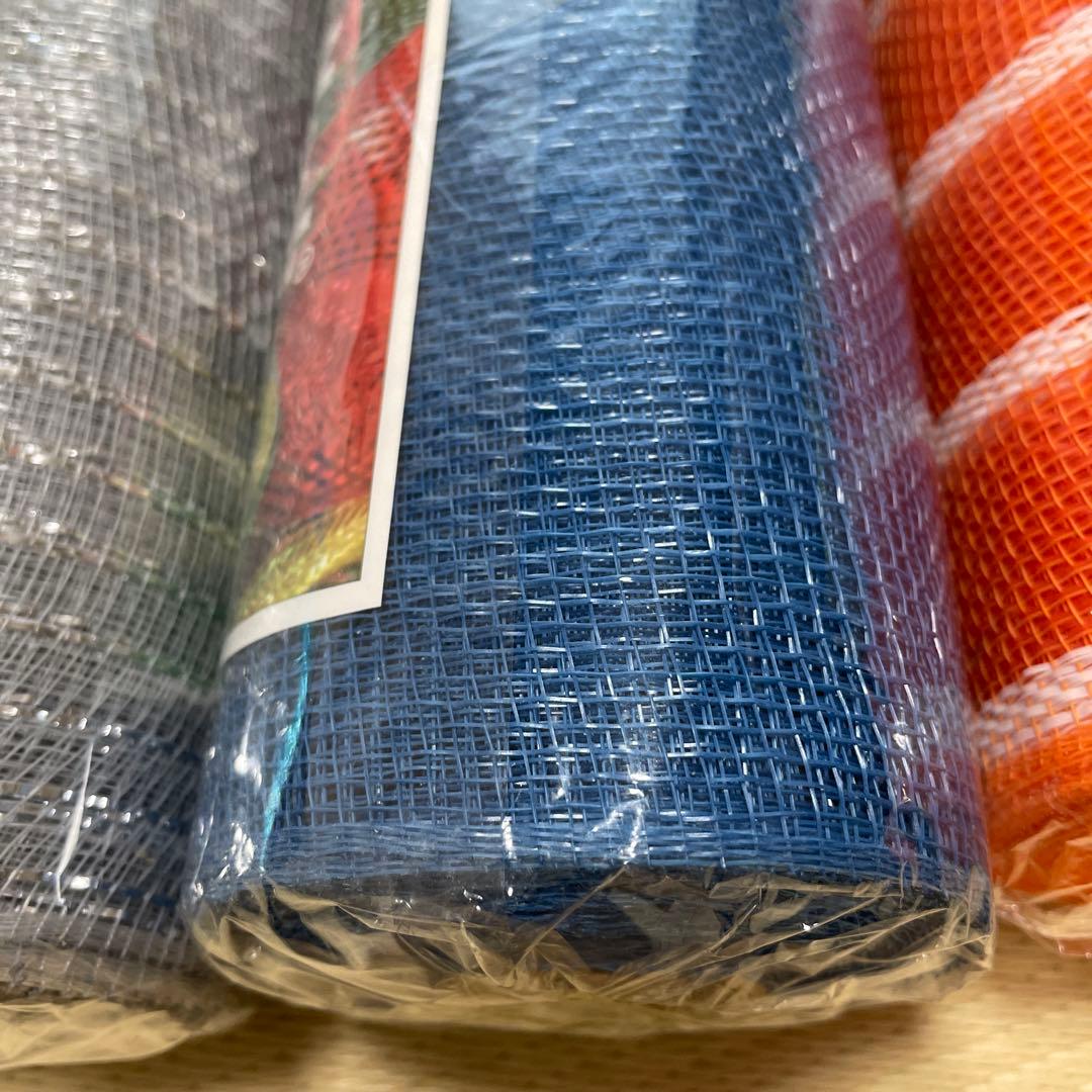 大きい　メッシュリボン　ロール　まとめ売り