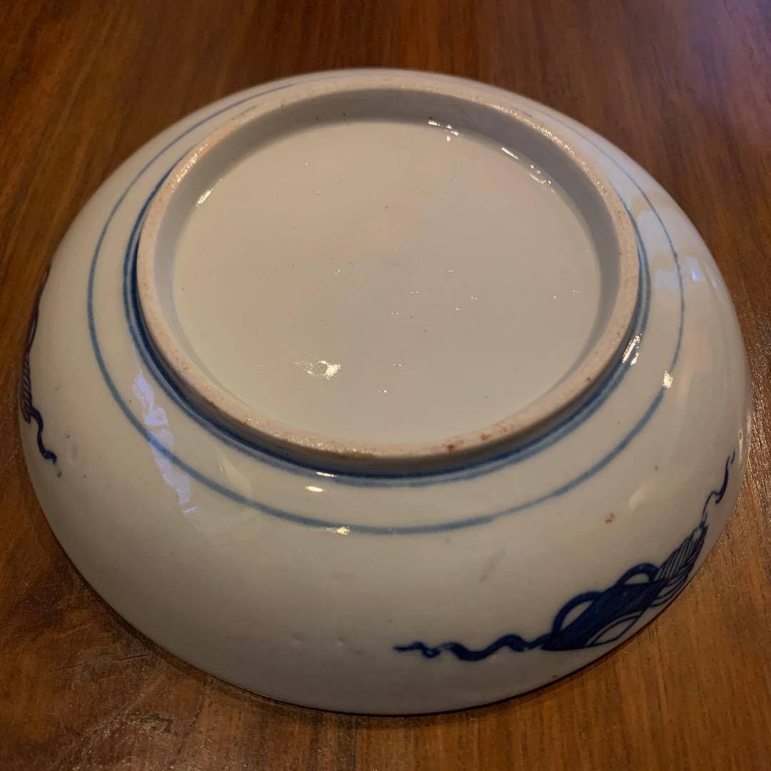 古伊万里金彩赤絵皿　江戸幕末　2枚　アンティーク皿