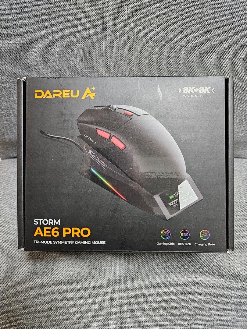 DAREU AE6 PRO ゲーミングマウス ディスプレイ付充電スタンド
