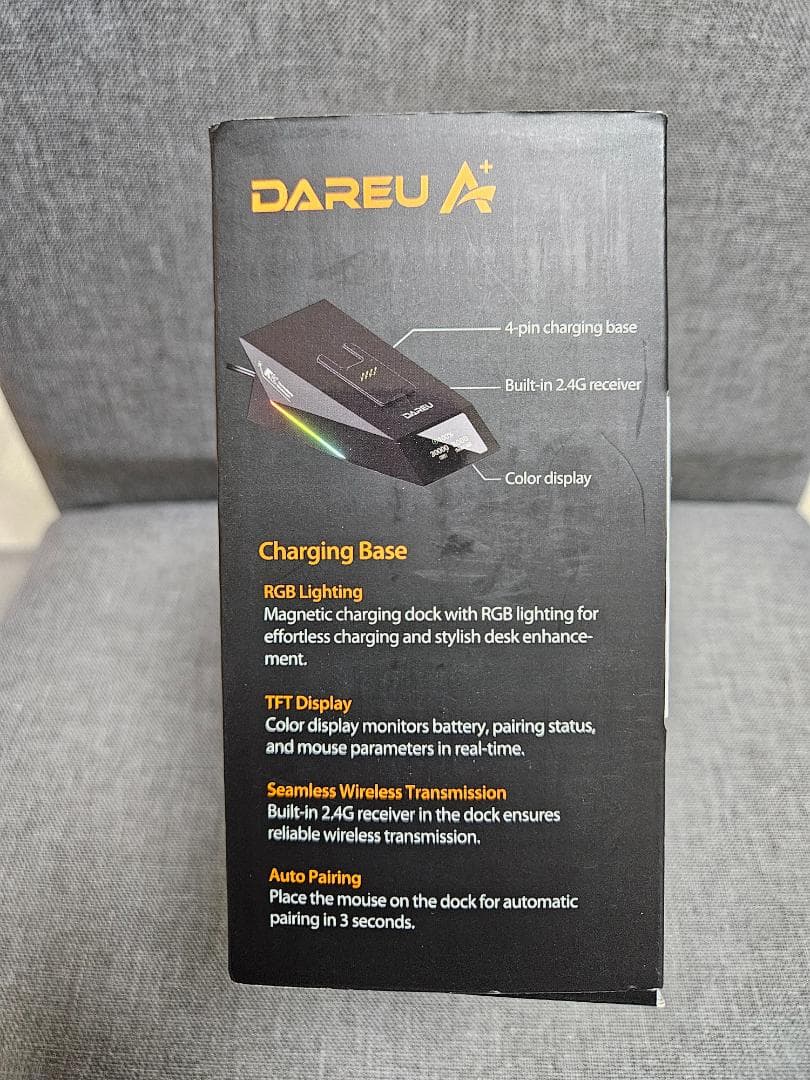 DAREU AE6 PRO ゲーミングマウス ディスプレイ付充電スタンド