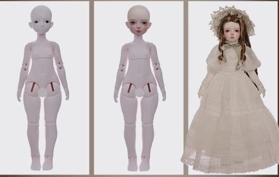 AX975 BJD 1/4 ドール本体 Bluesn 球体関節人形 ハンドメイド