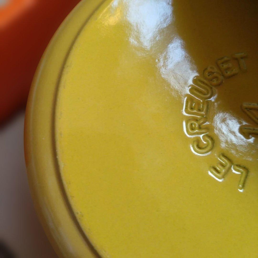 LE CREUSET 両手鍋　14センチ イエロー グリーン セット