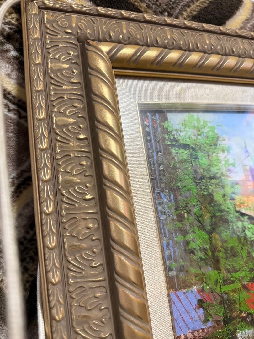 N*o様 黒沢 久　「オンフルール」　油彩　F6 彩日会委員　絵画 油絵 額装