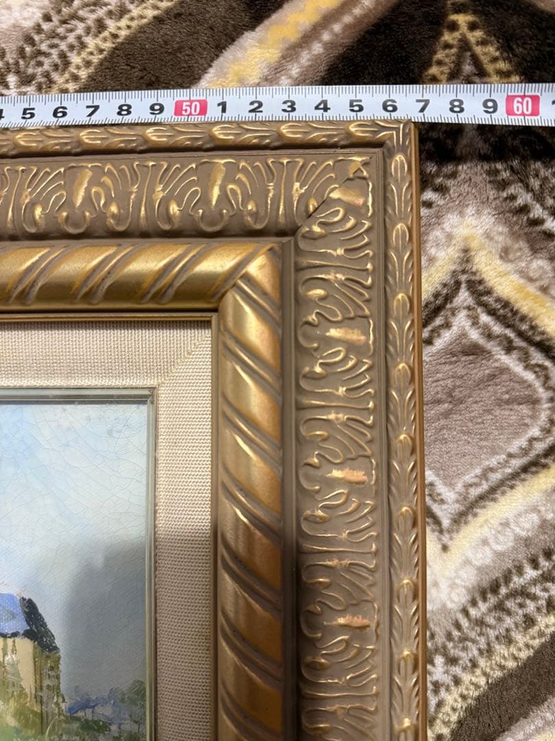 N*o様 黒沢 久　「オンフルール」　油彩　F6 彩日会委員　絵画 油絵 額装