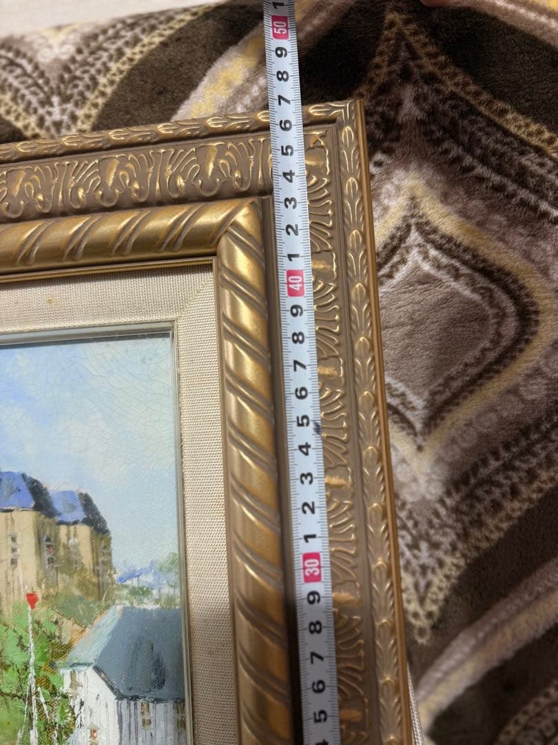 N*o様 黒沢 久　「オンフルール」　油彩　F6 彩日会委員　絵画 油絵 額装