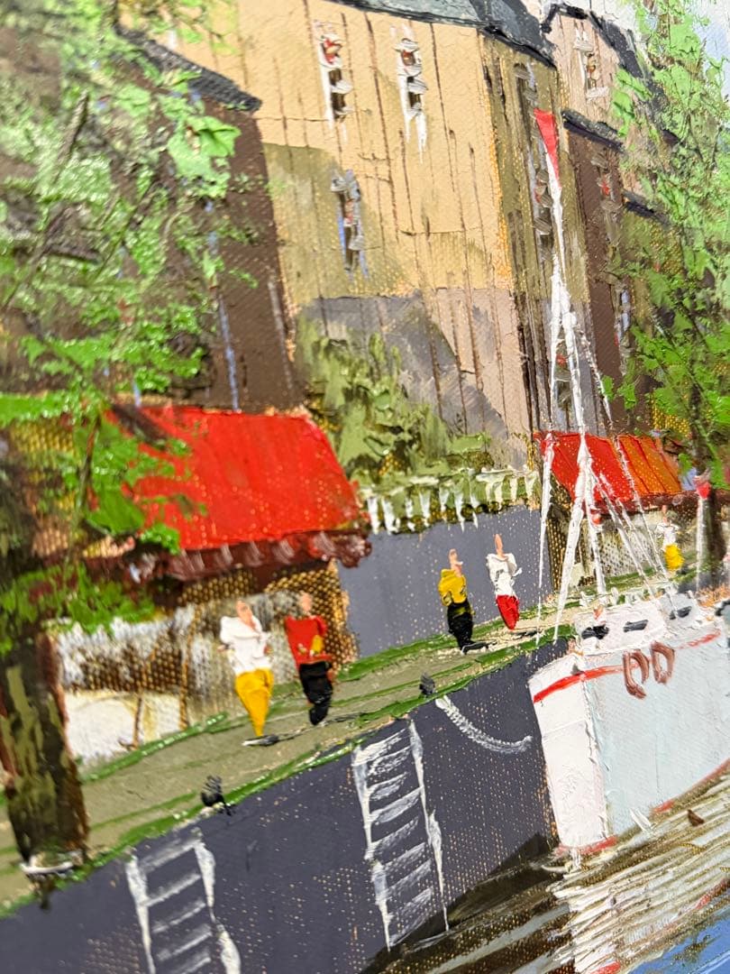 N*o様 黒沢 久　「オンフルール」　油彩　F6 彩日会委員　絵画 油絵 額装