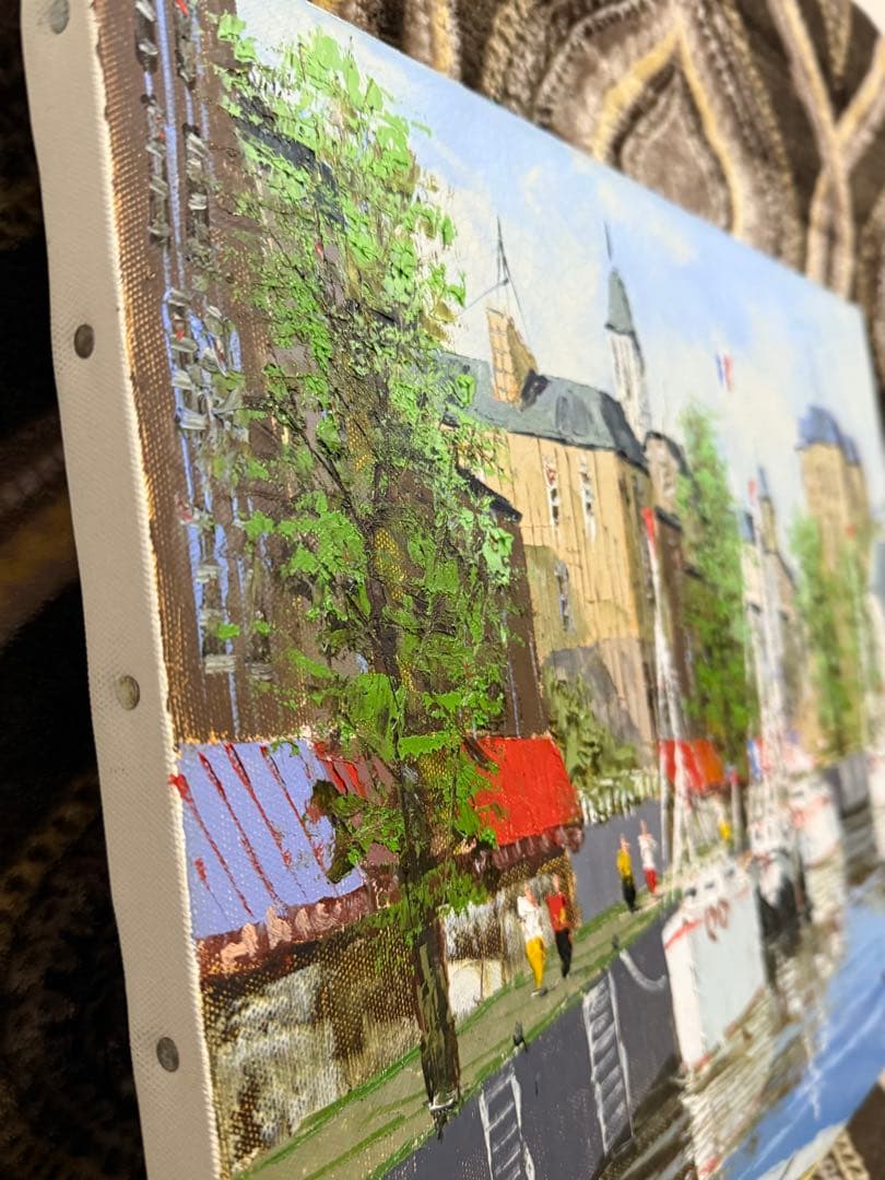 N*o様 黒沢 久　「オンフルール」　油彩　F6 彩日会委員　絵画 油絵 額装