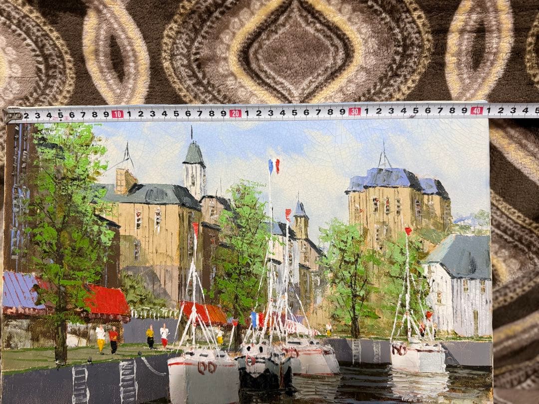 N*o様 黒沢 久　「オンフルール」　油彩　F6 彩日会委員　絵画 油絵 額装