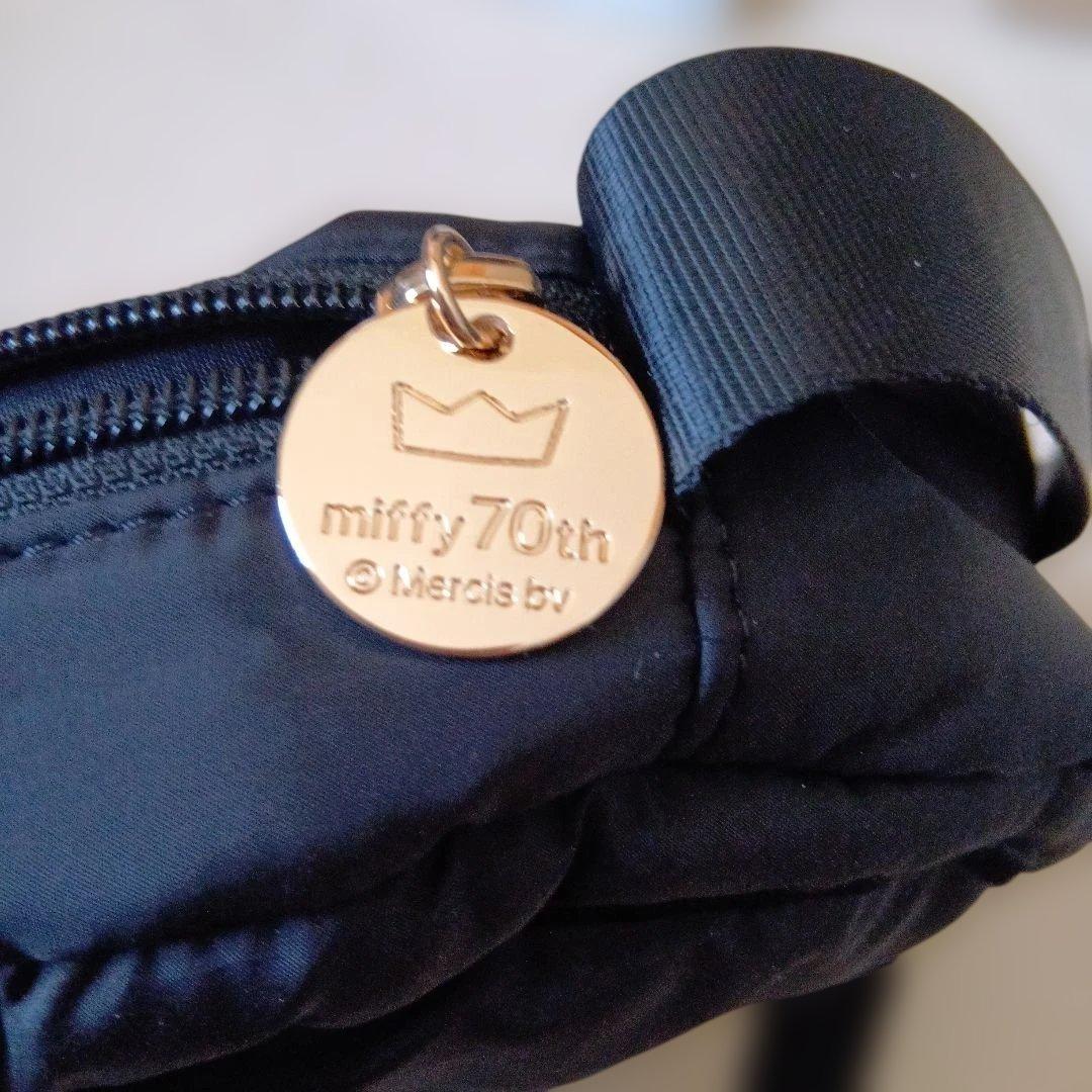 新品　miffy　OPAQUE.CLIP　フェイス型ショルダーバッグ　黒ミッフィ