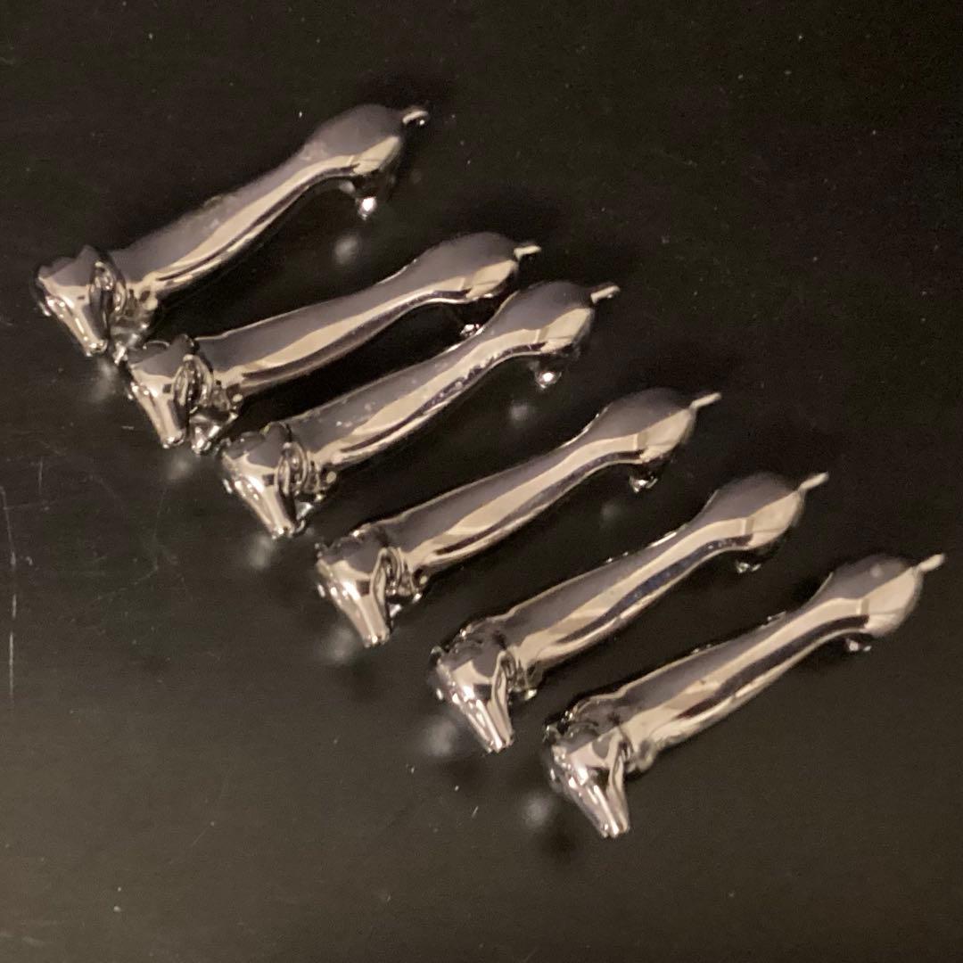 ナイフレスト 6ヶ　ダックスフンド セット　カトラリー　箸置き　犬