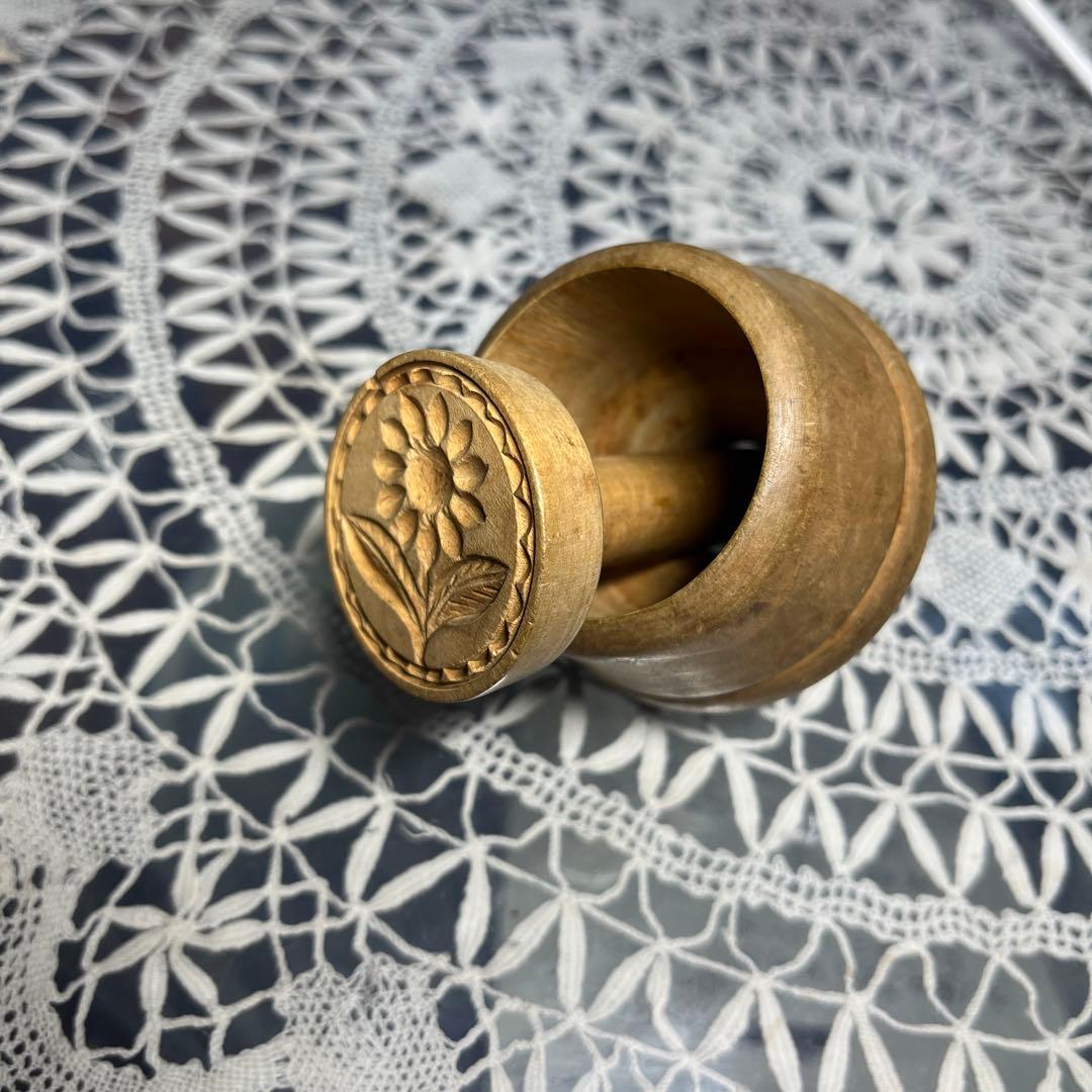 Vintage wooden butter mold /バター型ひまわり刻印