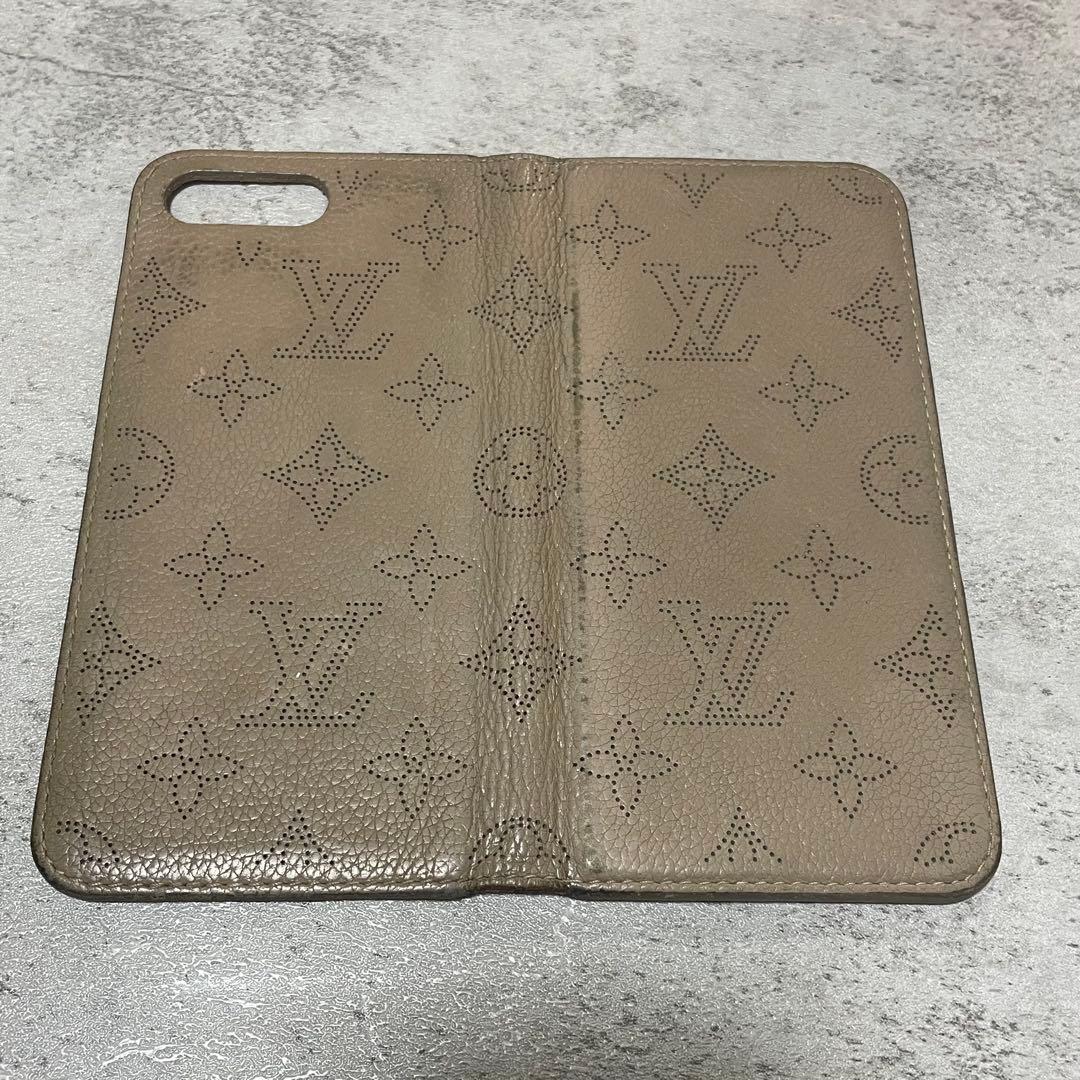 ルイヴィトン マヒナ iPhone 7／8／SE スマホケース 手帳型 LV
