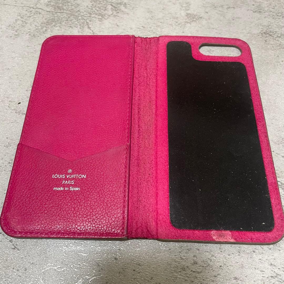 ルイヴィトン マヒナ iPhone 7／8／SE スマホケース 手帳型 LV