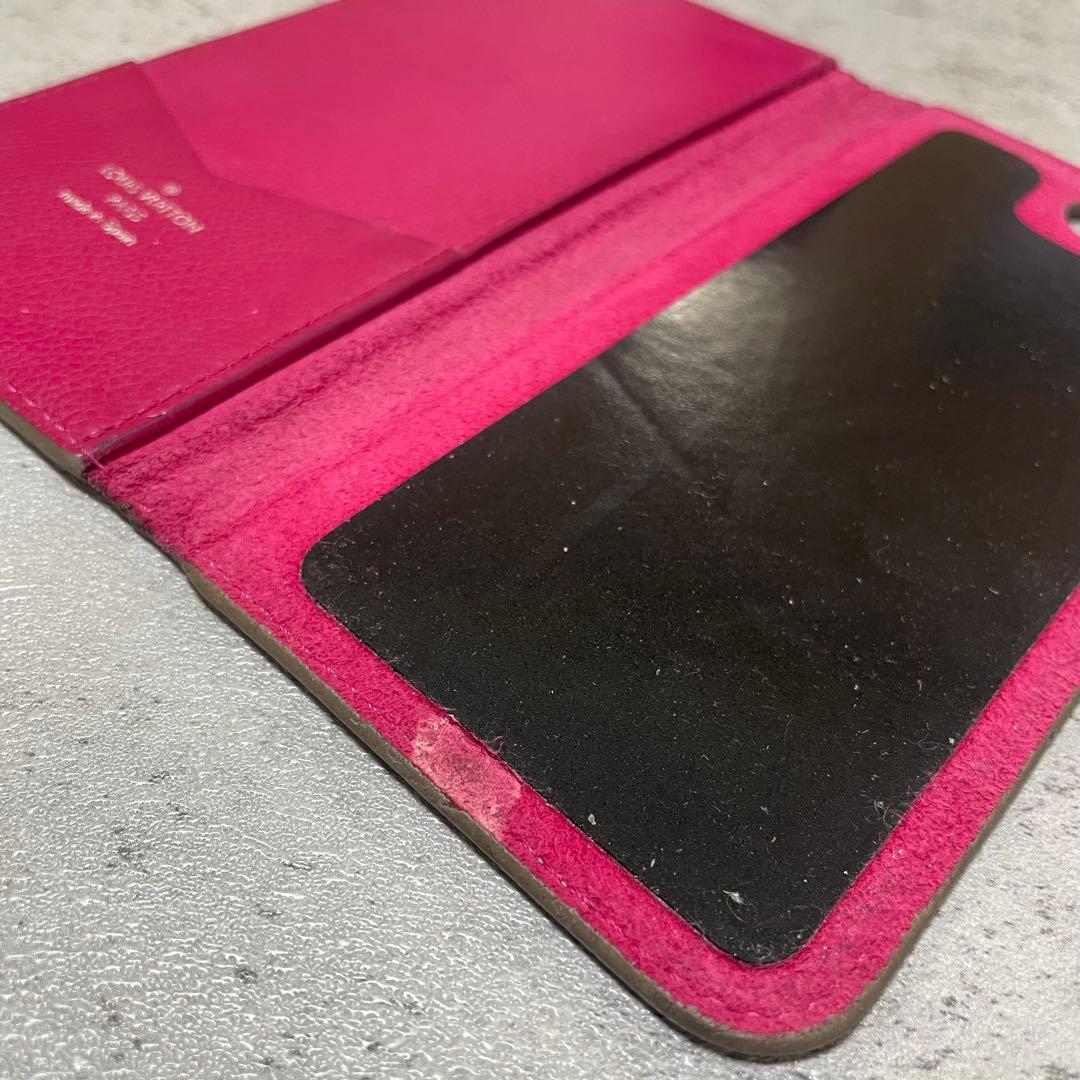 ルイヴィトン マヒナ iPhone 7／8／SE スマホケース 手帳型 LV