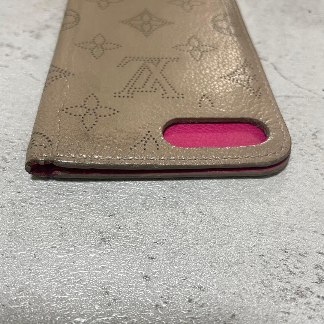 ルイヴィトン マヒナ iPhone 7／8／SE スマホケース 手帳型 LV