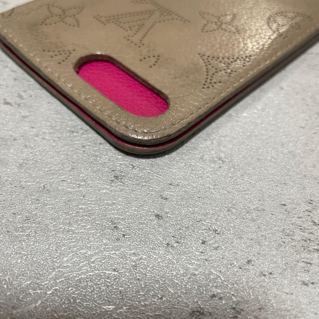 ルイヴィトン マヒナ iPhone 7／8／SE スマホケース 手帳型 LV