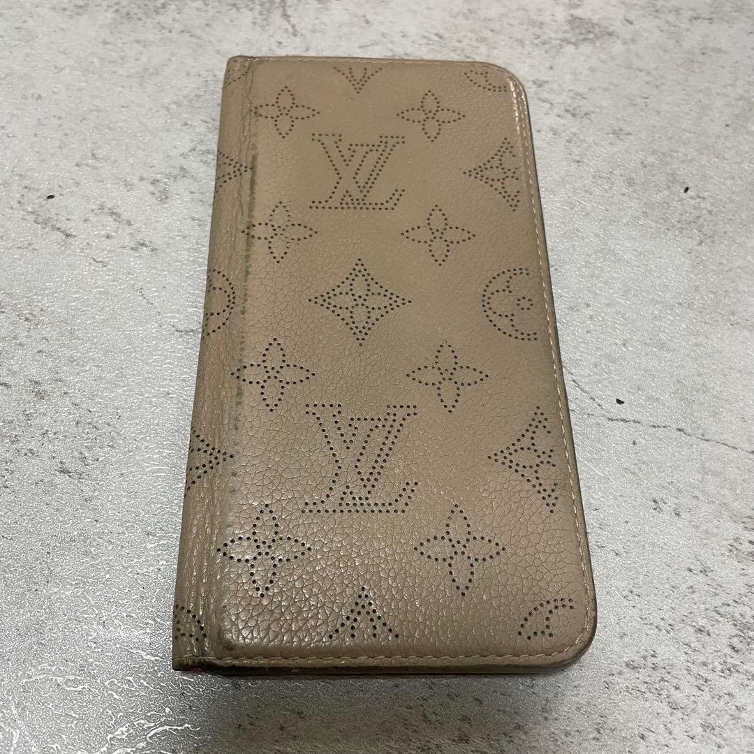 ルイヴィトン マヒナ iPhone 7／8／SE スマホケース 手帳型 LV