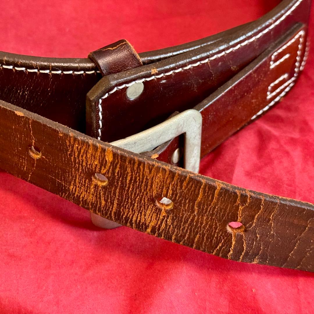 整備済 革製 彫刻付き ウェスタン ガンベルト ホルスター コルトSAA用