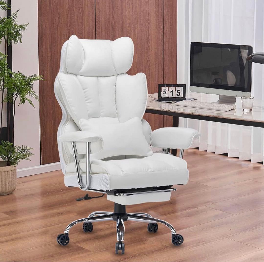 SKYE ゲーミングチェア 座り心地最高 デスクチェア オフィスチェア　ホワイト