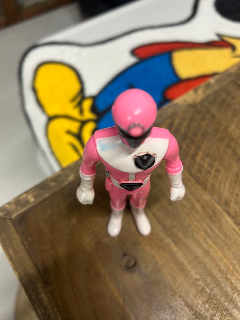 大戦隊ゴーグルファイブ ソフビ　ピンク　当時もの　ポピー製